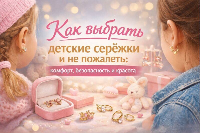 Как выбрать детские серёжки и не пожалеть: комфорт, безопасность и красота