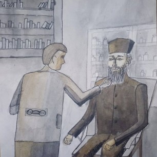 Иллюстрация к рассказу А. П. Чехова "Хирургия"