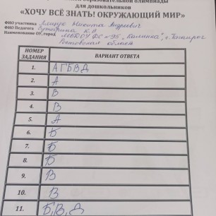 Всероссийская образовательная олимпиада для дошкольников "Хочу всё знать! Окружающий мир"