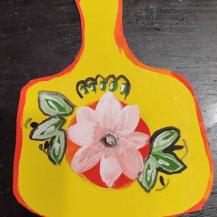 Разделочная доска с городецкой росписью