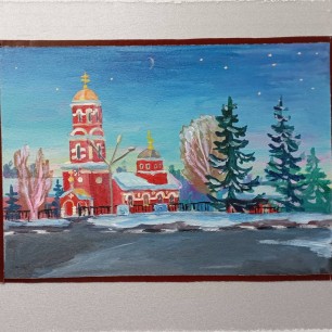 Родной пейзаж на пеноплексе