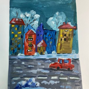 В городе первый снег