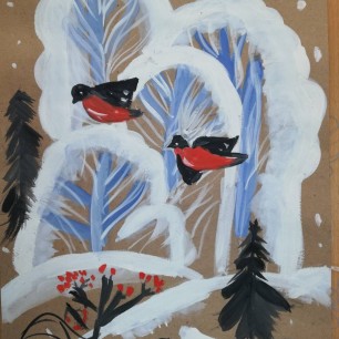 Снегири летят!