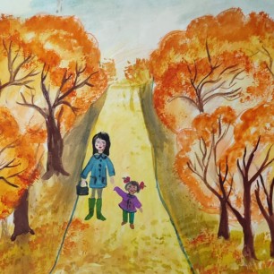 Прогулка в осеннем парке