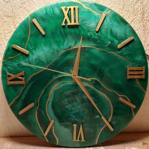 Часы "Уральский малахит"