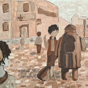 Скульптура дворнику