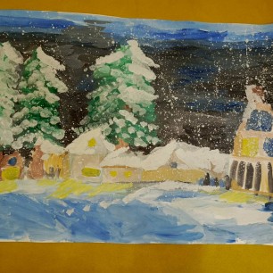 Зимняя деревня