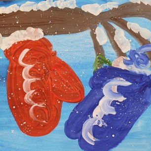 Новогодние рукавички