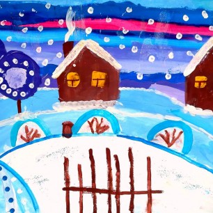 Зимняя деревенька