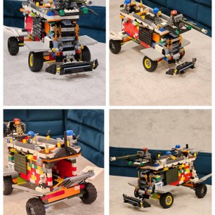 Военный автомобиль для перевозки грузов и людей..