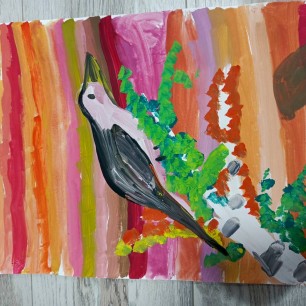 Птичка на веточке