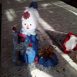 Веселый снеговичок