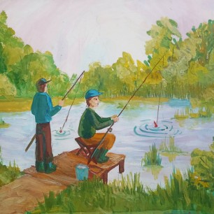 На рыбалке