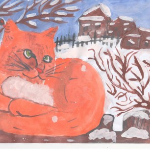 Зимний кот