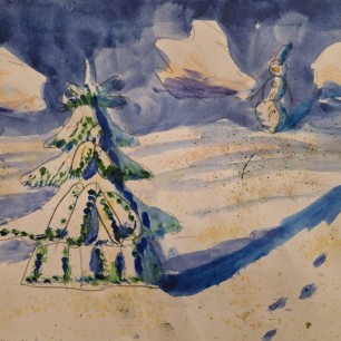 Заснеженная ель