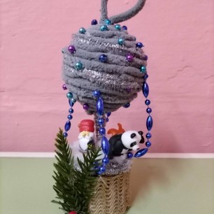 елочная игрушка "Воздушный шар"