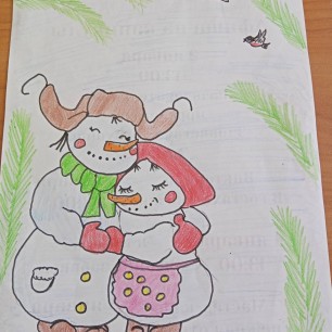 Объятия снеговиков.