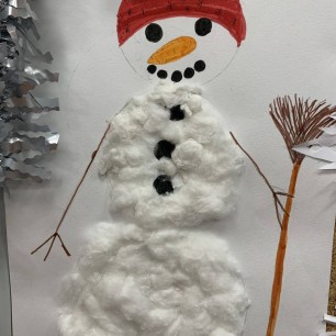 Снеговик из ваты