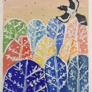 Сорока над лесопарком