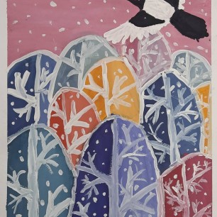 Сорока над лесопарком