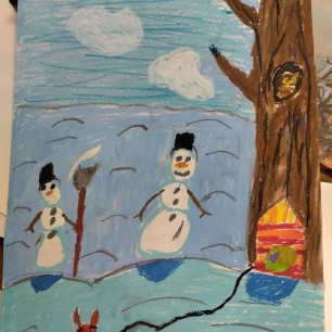 У деревне зимой