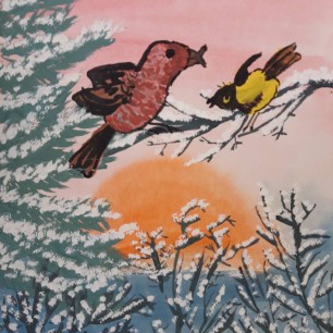 Утро в зимнем лесу