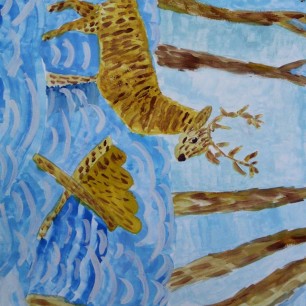 "Олень пришёл к кормушке"