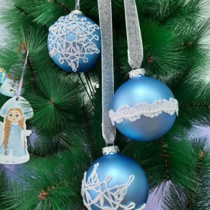 Шарик на ёлку "Кружевные узоры"