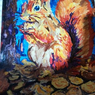 Волшебная белочка на монетках