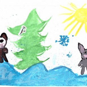 "Зимний лес и его жители"