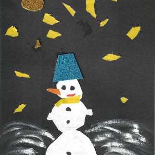 Снеговик под луной!