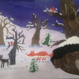 "В зимнем лесу"