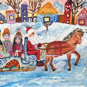 Наша семья зимой