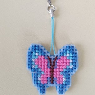 Вышитый брелок "Бабочка"