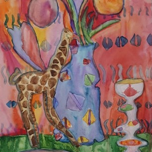 Натюрморт с жирафом