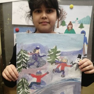 "Пришла зима весёлая, с коньками и салазками..."