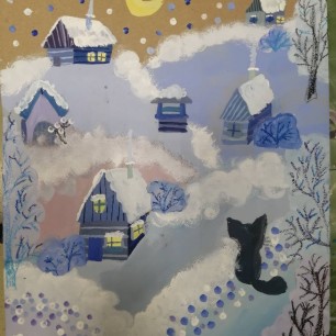 "Зима в деревне"