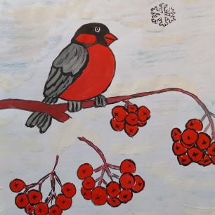 Красное на белом