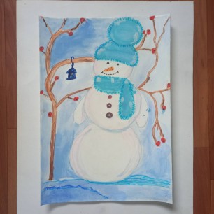 "Слепили снеговика"