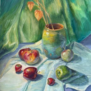 Натюрморт с яблоками