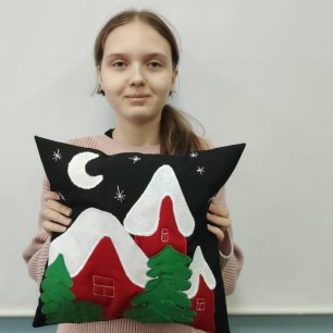 Декоративная подушка "Ночь чудес"