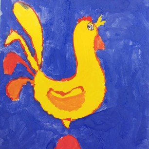 Обложка к книге А. С. Пушкина "Сказка о золотом петушке"