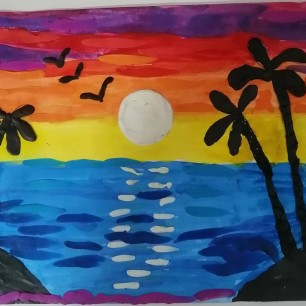 Закат на море