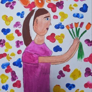 открытка на 8 марта маме