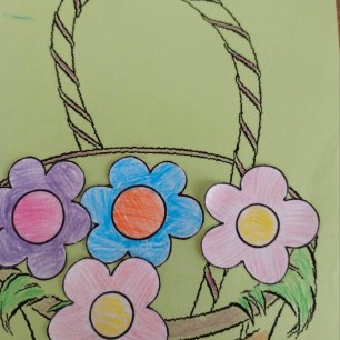 Корзинка с цветами маме