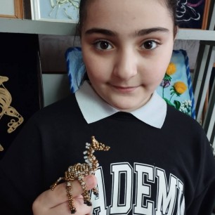 Фигурка из мелкого бисера "Жираф"