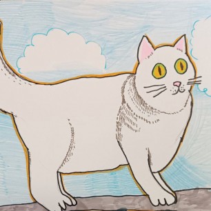 Беленькая кошечка