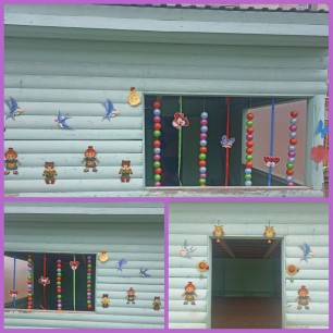 Украшение веранды на тему " Весна на дворе"