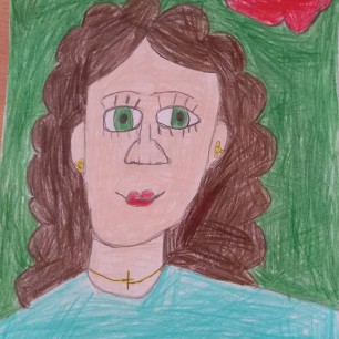 "Мамочка и её любимая песня "Зелёное небо, красные облака."