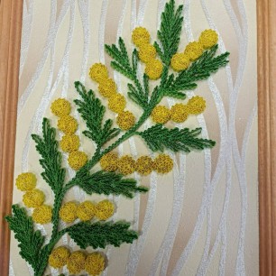 Панно "Ветка мимозы"